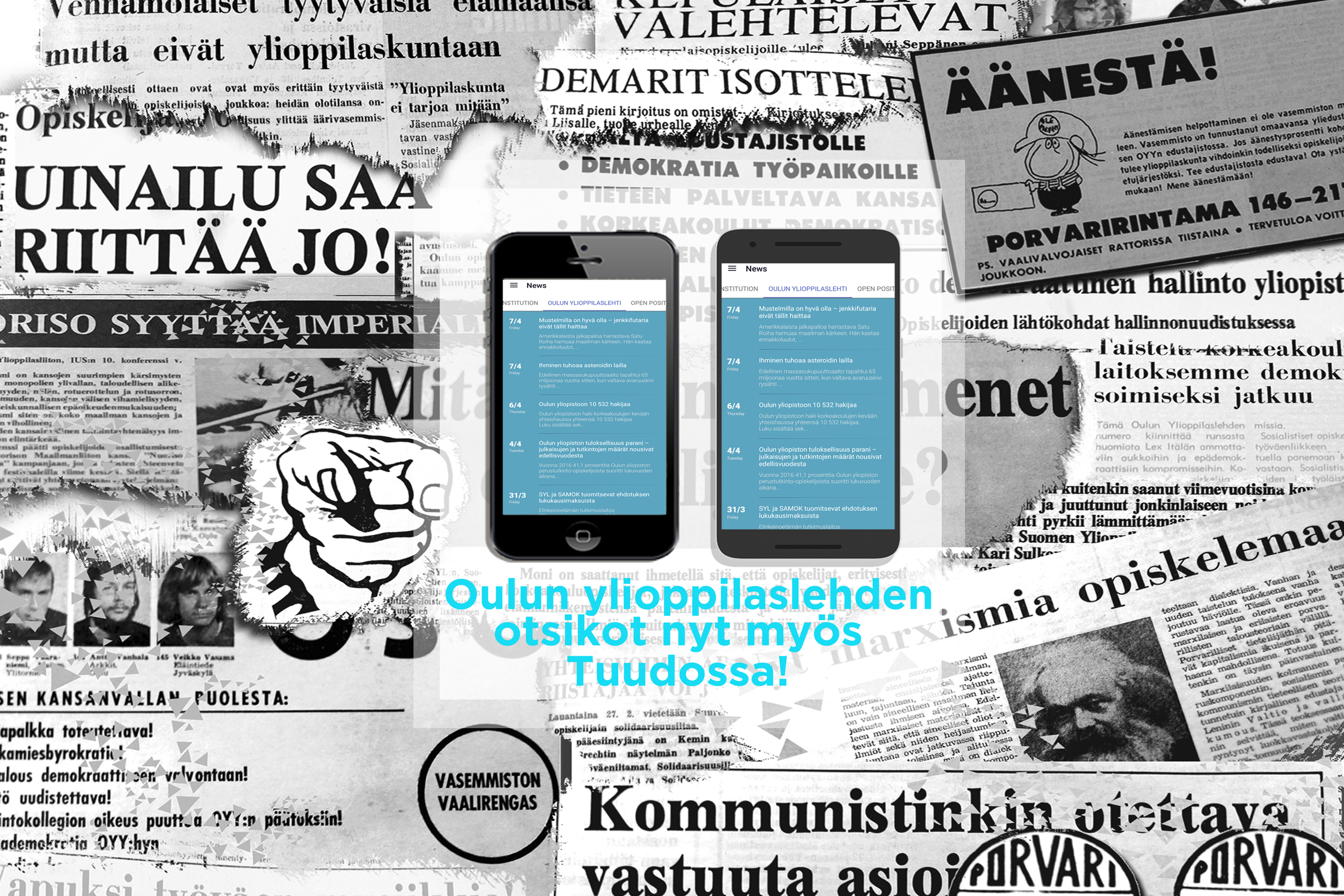 Oulun ylioppilaslehden sisällöt löytyvät nyt myös Tuudosta!