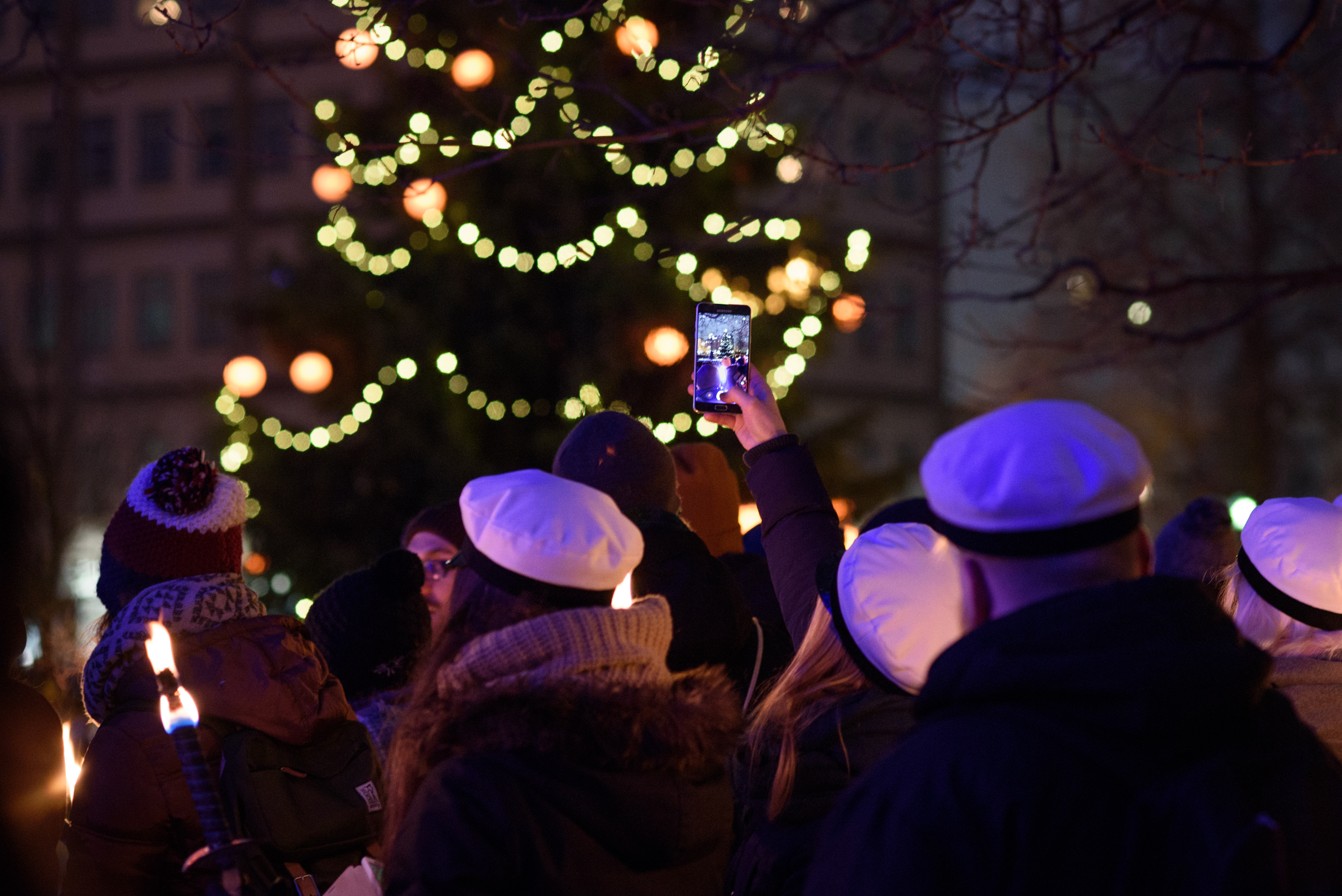 "In Oulu, there seem to be a lot of events for students, and something is always going on", writes Morgan Neering. Picture from last year's Independence Day Torchlight Procession in Oulu.