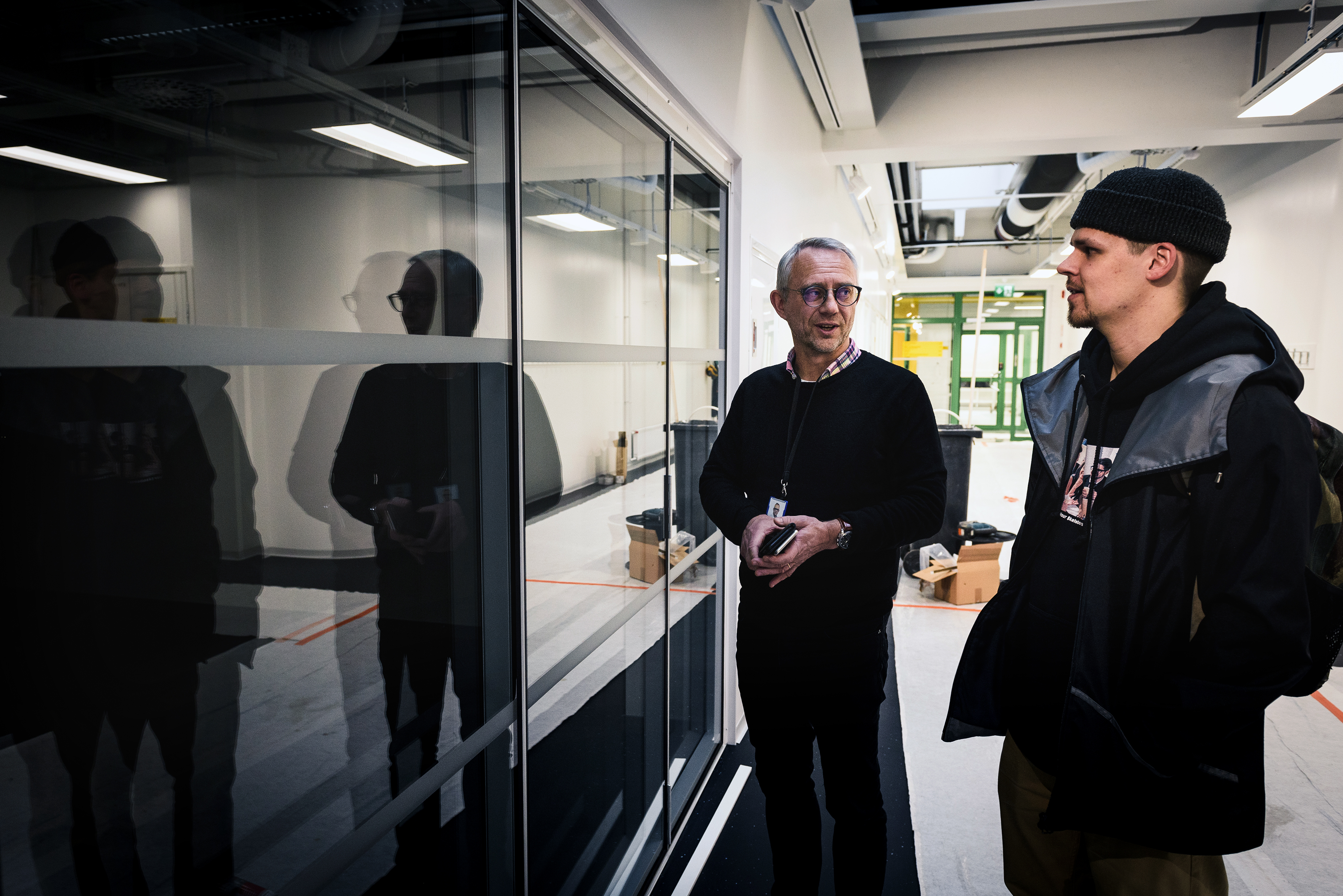 Petteri Klintrup, the move coordinator for Faculty of Education, and Tino Nissinen, a Primary Teacher Education student, visited the new facilities of the Faculty of Education. The Faculty starts operating in the new premises in January.