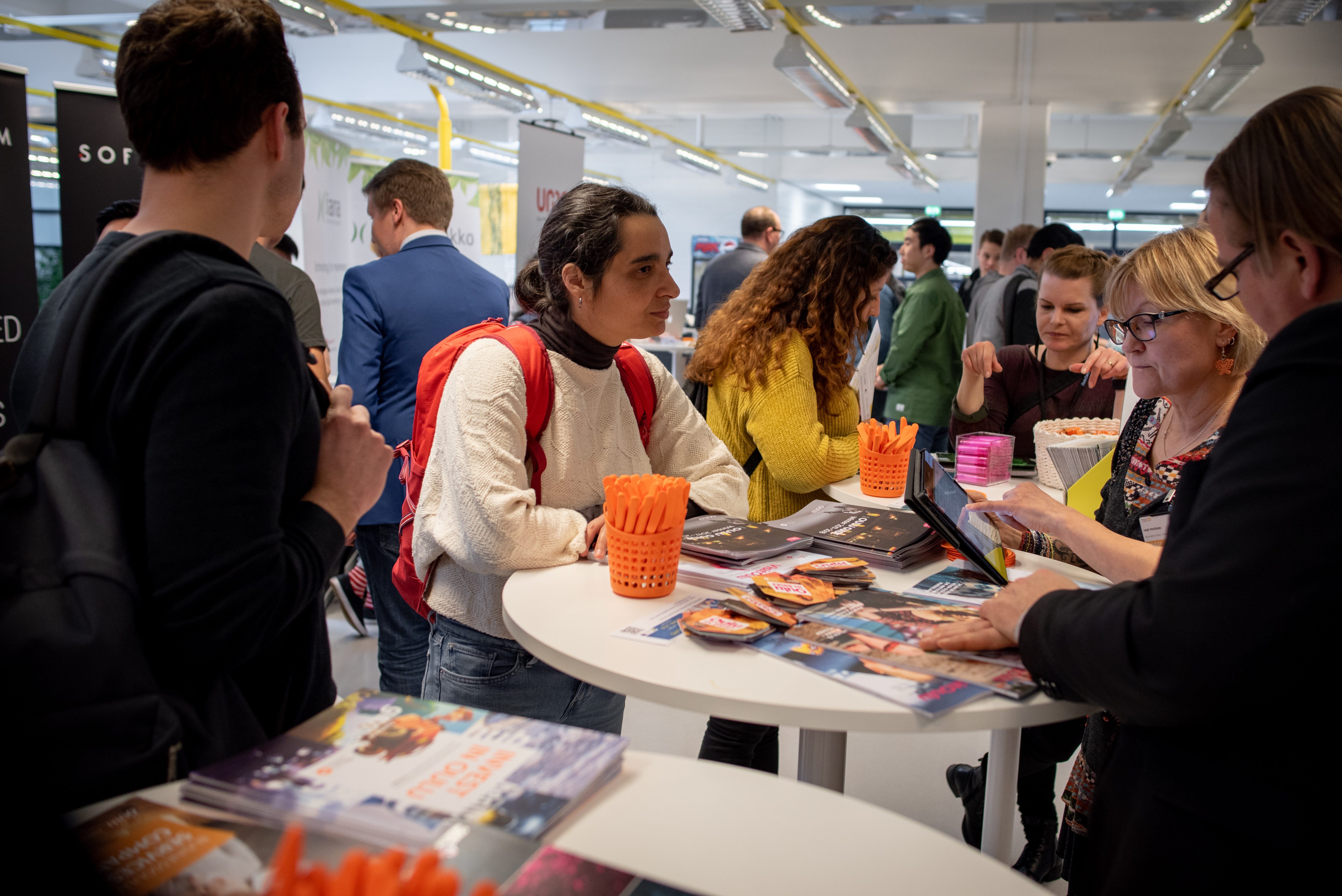 International students want to know about practical things regarding finding a job, says Katariina Sarja, the project coordinator of Löyly, a two-day employment event for both international and non-international students in Oulu. Picture from last year’s Löyly job fair.